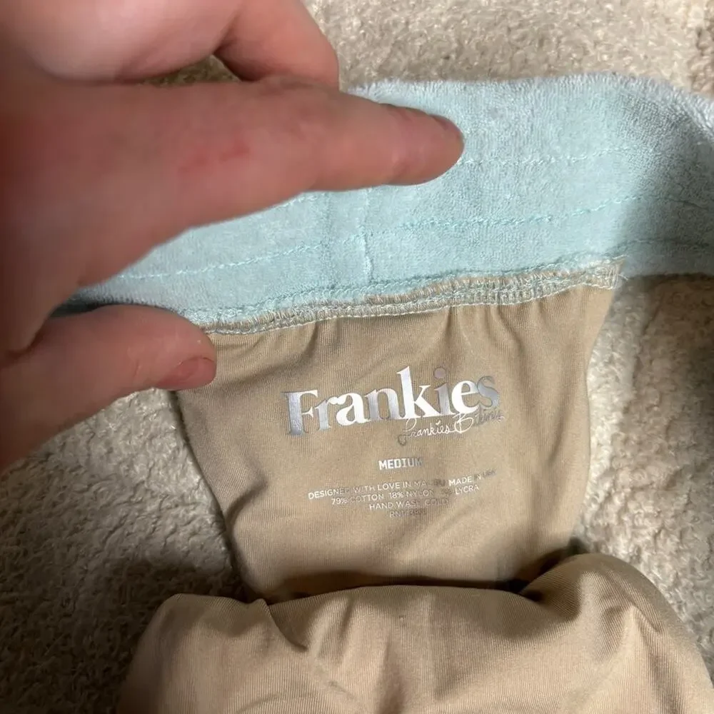 Frankies Bikinis Phoebe Terry Bikini Set in Celeste Blue